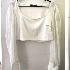 BooHoo Cropped Blouse
